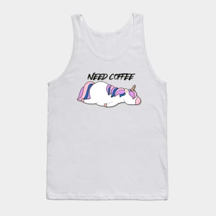 I need coffee unicorn Tank Top